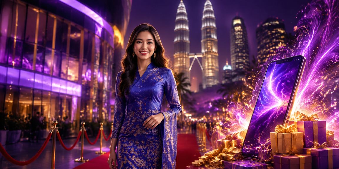 Pemain kasino mudah alih berpakaian baju kurung di Kuala Lumpur